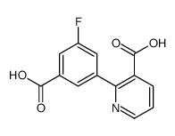 2-(3-carboxy-5-fluorophenyl)pyridine-3-carboxylic acid Structure