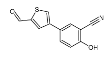 5-(5-formylthiophen-3-yl)-2-hydroxybenzonitrile Structure
