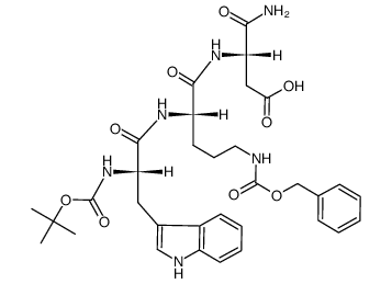 tert-butyloxycarbonyl-tryptophyl-benzyloxycarbonyl-ornithyl-aspartamide Structure
