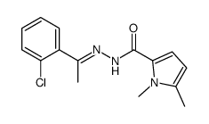 N-[(E)-1-(2-chlorophenyl)ethylideneamino]-1,5-dimethylpyrrole-2-carboxamide Structure