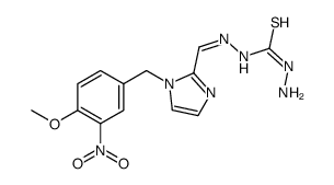 1-amino-3-[(E)-[1-[(4-methoxy-3-nitrophenyl)methyl]imidazol-2-yl]methylideneamino]thiourea Structure