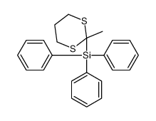 (2-methyl-1,3-dithian-2-yl)-triphenylsilane Structure