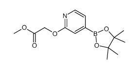 methyl 2-[4-(4,4,5,5-tetramethyl-1,3,2-dioxaborolan-2-yl)pyridin-2-yl]oxyacetate结构式