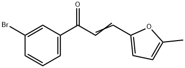 (2E)-1-(3-bromophenyl)-3-(5-methylfuran-2-yl)prop-2-en-1-one structure