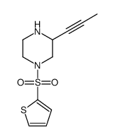 3-(1-propyn-1-yl)-1-(2-thiophenylsulfonyl)piperazine结构式