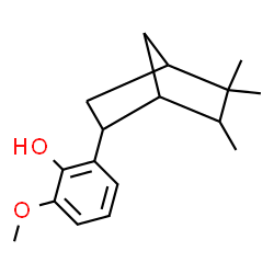 2-methoxy-6-(5,5,6-trimethyl-2-norbornyl)phenol structure