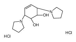 (1S,2S,3R,6R)-3,6-dipyrrolidin-1-ylcyclohex-4-ene-1,2-diol,dihydrochloride结构式
