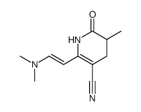 2-<2-(dimethylamino)ethenyl>1,4,5,6-tetrahydro-5-methyl-6-oxo-3-pyridinecarbonitrile Structure