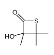 3-hydroxy-3,4,4-trimethylthietan-2-one结构式