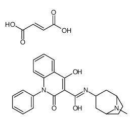 but-2-enedioic acid, 2-hydroxy-N-(8-methyl-8-azabicyclo[3.2.1]oct-3-yl )-4-oxo-1-phenyl-quinoline-3-carboxamide结构式