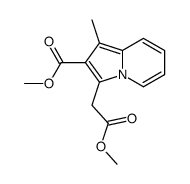 methyl 3-(2-methoxy-2-oxoethyl)-1-methylindolizine-2-carboxylate Structure