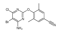 4-(4-amino-5-bromo-6-chloropyrimidin-2-yloxy)-3,5-dimethylbenzonitrile Structure