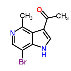 1-(7-Bromo-4-methyl-1H-pyrrolo[3,2-c]pyridin-3-yl)ethanone结构式