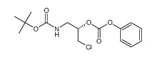 tert-butyl (2S)-3-chloro-2-((phenyloxycarbonyl)oxy)propylcarbamate Structure