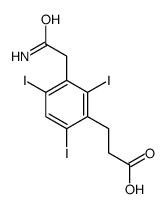 3-[3-(carbamoylmethyl)-2,4,6-triiodo-phenyl]propanoic acid Structure