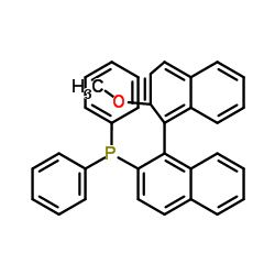 R-(+)-1,1'-联萘-2'-甲氧基-2-二苯膦结构式