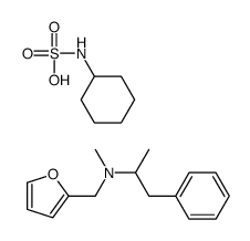 N-cyclohexylsulfamate,furan-2-ylmethyl-methyl-(1-phenylpropan-2-yl)azanium结构式