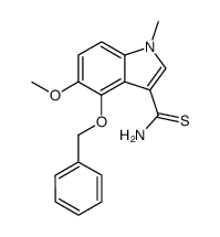 4-(benzyloxy)-5-methoxy-1-methylindole-3-thiocarboxamide结构式
