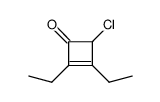 2-Cyclobuten-1-one,4-chloro-2,3-diethyl-结构式