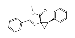 methyl (1S,2R)-1-(benzylideneamino)-2-phenylcyclopropane-1-carboxylate结构式