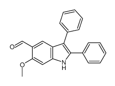 6-methoxy-2,3-diphenyl-1H-indole-5-carbaldehyde结构式