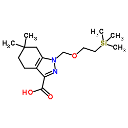 6,6-Dimethyl-1-{[2-(trimethylsilyl)ethoxy]methyl}-4,5,6,7-tetrahydro-1H-indazole-3-carboxylic acid Structure