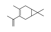 3,7,7-trimethyl-4-prop-1-en-2-ylbicyclo[4.1.0]hept-3-ene Structure