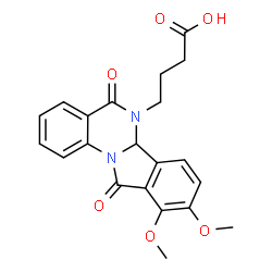 4-(9,10-dimethoxy-5,11-dioxoisoindolo[2,1-a]quinazolin-6(5H,6aH,11H)-yl)butanoic acid Structure