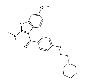 [2-dimethylamino-6-methoxybenzothien-3-yl] [4-[2-(1-piperidinyl)ethoxy]phenyl]-methanone Structure