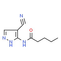 N-(4-氰基-1H-吡唑-5-基)戊酰胺结构式