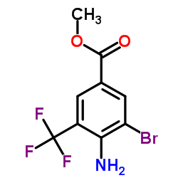 Methyl 4-amino-3-bromo-5-(trifluoromethyl)benzoate结构式