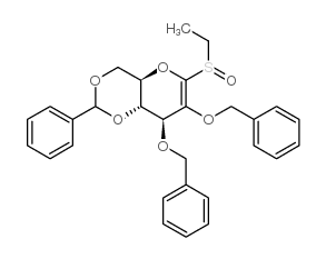 乙基 2,3-Di-O-苯甲基-4,6-O-苯亚甲基-1-脱氧-1-硫代-α-D-吡喃甘露糖苷 S-氧化物图片