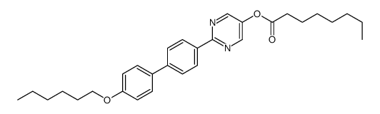 [2-[4-(4-hexoxyphenyl)phenyl]pyrimidin-5-yl] octanoate Structure