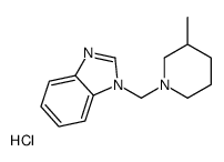 1-[(3-methylpiperidin-1-yl)methyl]benzimidazole,hydrochloride结构式
