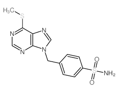 Benzenesulfonamide,4-[[6-(methylthio)-9H-purin-9-yl]methyl]- Structure