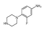 3-fluoro-4-piperazin-1-ylaniline Structure