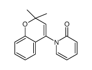 1-(2,2-dimethylchromen-4-yl)pyridin-2-one结构式