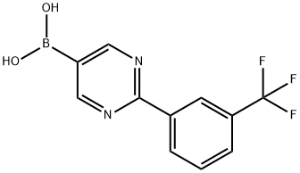 (2-(3-(trifluoromethyl)phenyl)pyrimidin-5-yl)boronic acid结构式