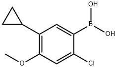 2-Chloro-4-methoxy-5-cyclopropylphenylboronic acid structure