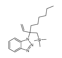1-(1-hexyl-1-((trimethylsilyl)methyl)prop-2-enyl)-1H-1,2,3-benzotriazole结构式