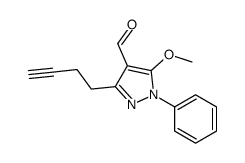 3-(BUT-3-YNYL)-5-METHOXY-1-PHENYL-1H-PYRAZOLE-4-CARBALDEHYDE Structure
