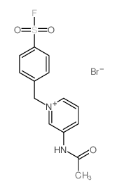 Pyridinium,3-(acetylamino)-1-[[4-(fluorosulfonyl)phenyl]methyl]-, bromide (1:1) Structure