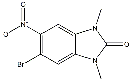 5-bromo-1,3-dimethyl-6-nitro-1H-benzo[d]imidazol-2(3H)-one结构式