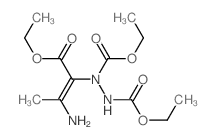 1,2-Hydrazinedicarboxylicacid, 1-[2-amino-1-(ethoxycarbonyl)-1-propen-1-yl]-, 1,2-diethyl ester Structure