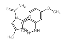 1H-Pyrazole-1-carbothioamide,4-[2-(2,5-dimethoxyphenyl)hydrazinylidene]-4,5-dihydro-3-methyl-5-oxo- structure
