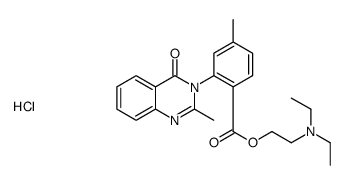 2-Metil-3-(3-carbossietildietilammino-6-metil-fenil)-4-chinazolone clo ridrate [Italian]结构式