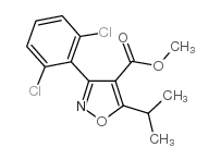 3-(2,6-二氯苯基)-5-异丙基异恶唑-4-甲酸甲酯结构式