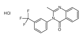 2-methyl-3-[3-(trifluoromethyl)phenyl]quinazolin-4-one,hydrochloride结构式