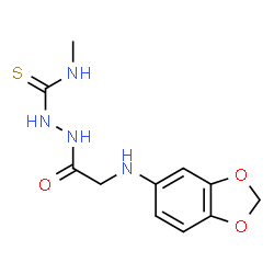 1-(2-(BENZO[3,4-D]1,3-DIOXOLAN-5-YLAMINO)ACETYL)-4-METHYLTHIOSEMICARBAZIDE Structure