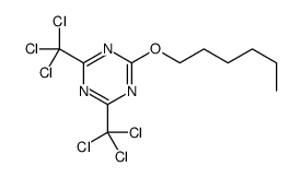 2-hexoxy-4,6-bis(trichloromethyl)-1,3,5-triazine Structure